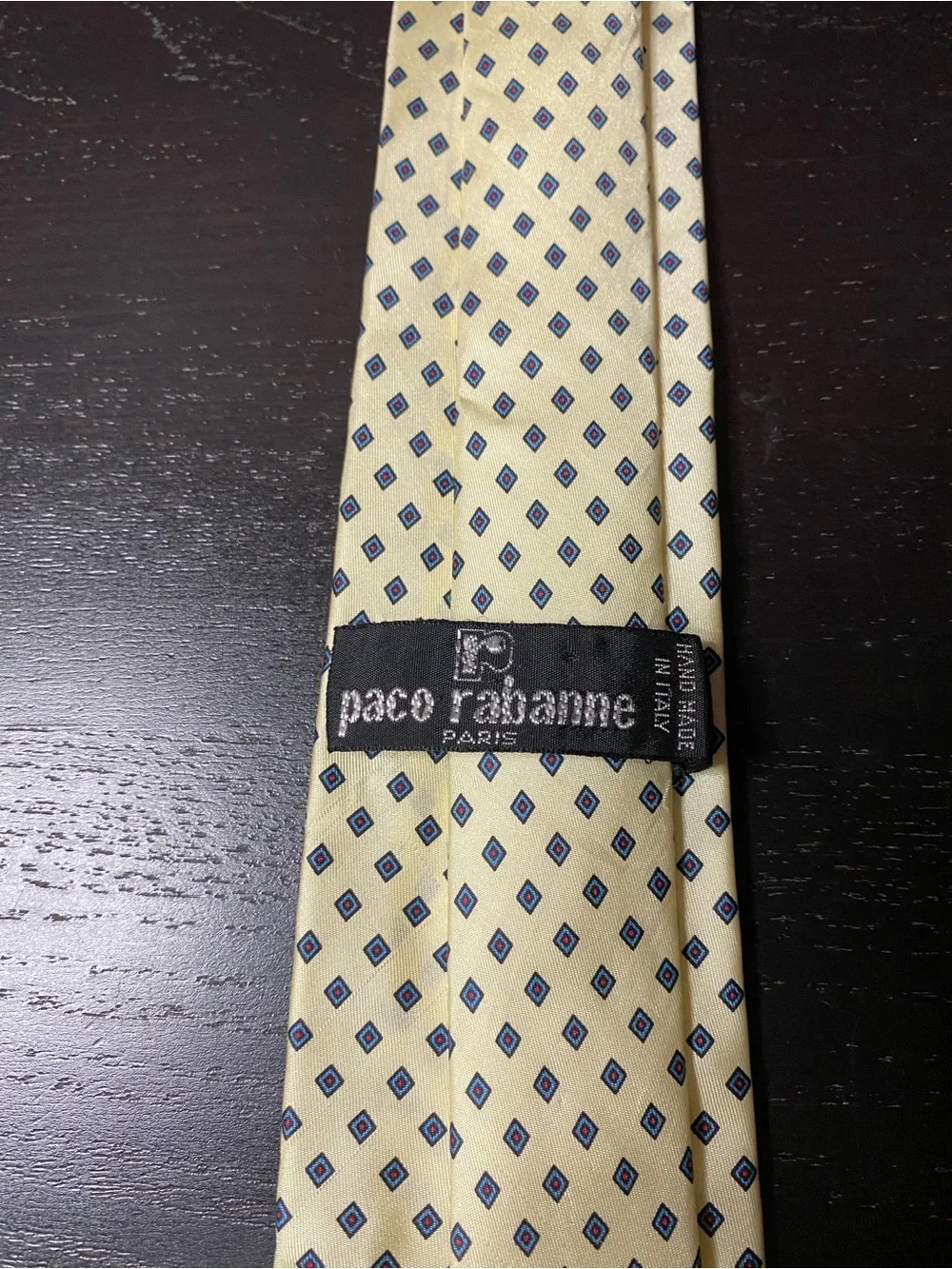 Men's Yellow Patterned Silk Tie - Classic Polka Design